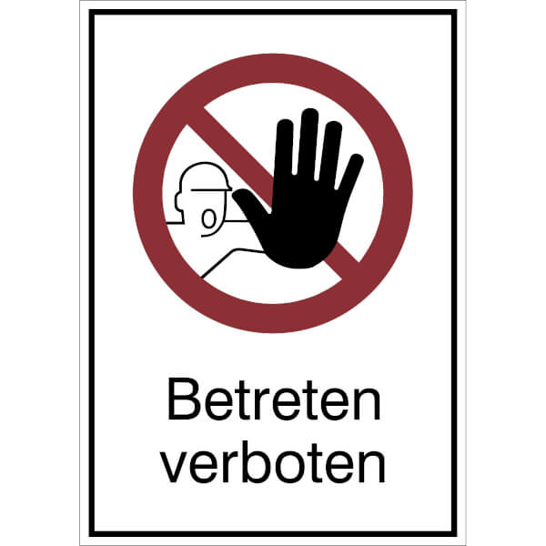 Verbots - Kombischild Betreten verboten