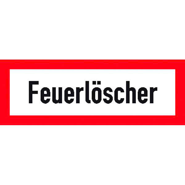 Hinweisschild für die Feuerwehr Feuerlöscher