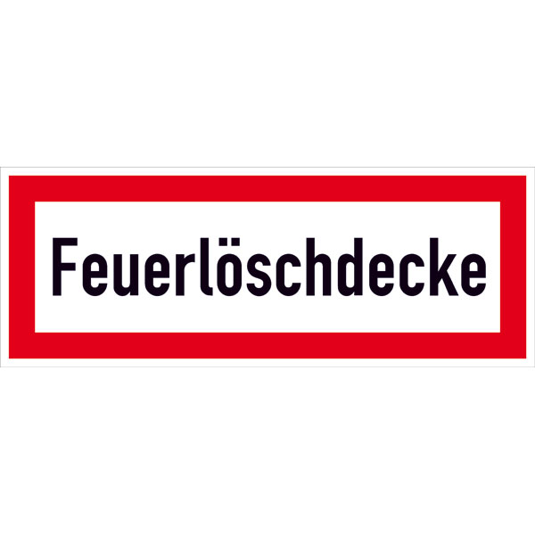 Hinweisschild Feuerlöscher, DIN 4066, Grund weiß, Umrandung rot