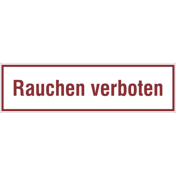 Hinweisschild zur Betriebskennzeichnung Rauchen verboten