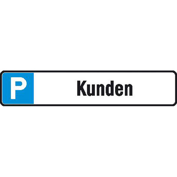 Parkplatzschild Nur für Kunden, spitze Ecken, Kunststoff, 250x400mm