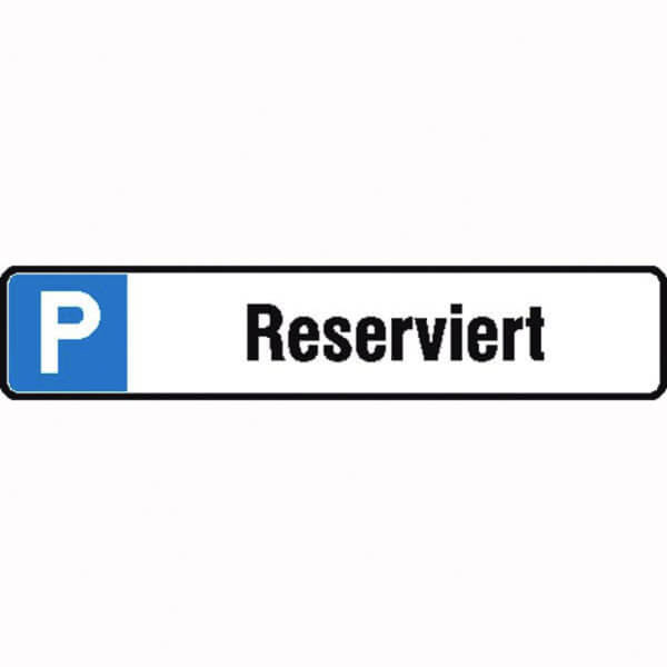 Parkplatzschild Symbol: P Text: Reserviert direkt beim Hersteller kaufen