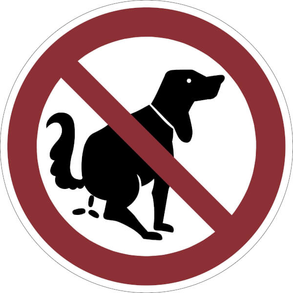 Verbotsschild Hier kein Hundeklo