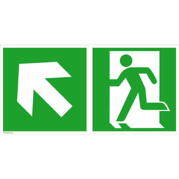 Fluchtwegschild Notausgang Rettungsschild Schild nachleuchtend Kunststoff 