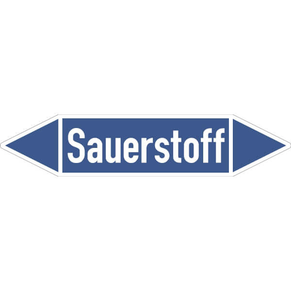 Rohrleitungspfeil Sauerstoff