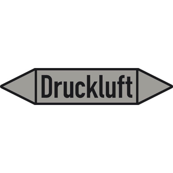 Rohrleitungskennzeichnung Druckluft 10 bar, Etikett zum Aufkleben