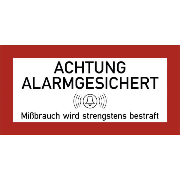 Video Infozeichen - Betriebskennzeichnung Alarmanlage