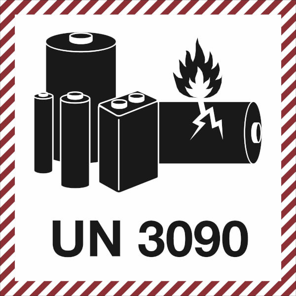 Verpackungsetikett UN 3090 für Lithium - Metall - Batterien