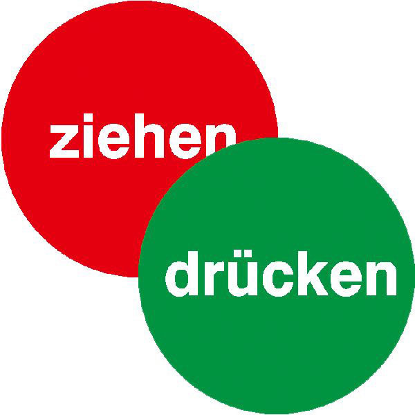 Türschild, zweiseitig Drücken / Ziehen