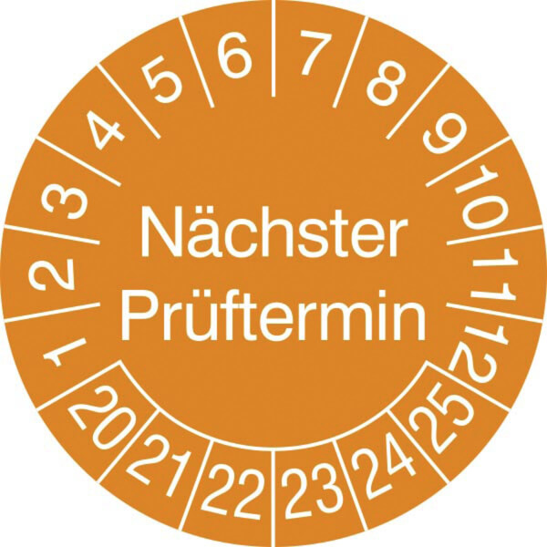 Prüfplaketten Geprüft nach DGUV V3 Nächster Prüftermin VIOLETT MATT Permanent