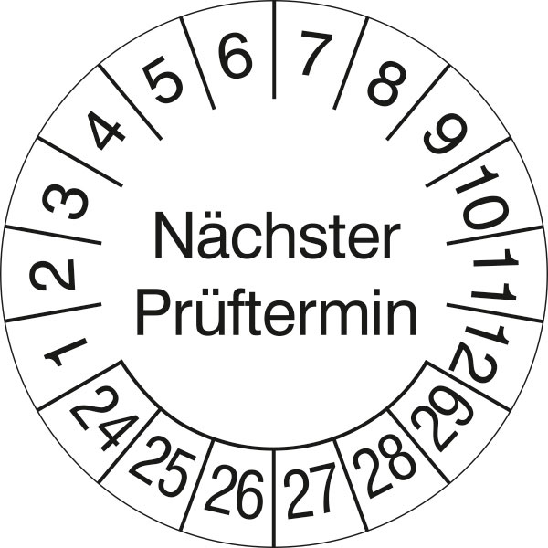 Prüfplaketten geprüft nach BetrsichV Betriebssicherheitsverordnung