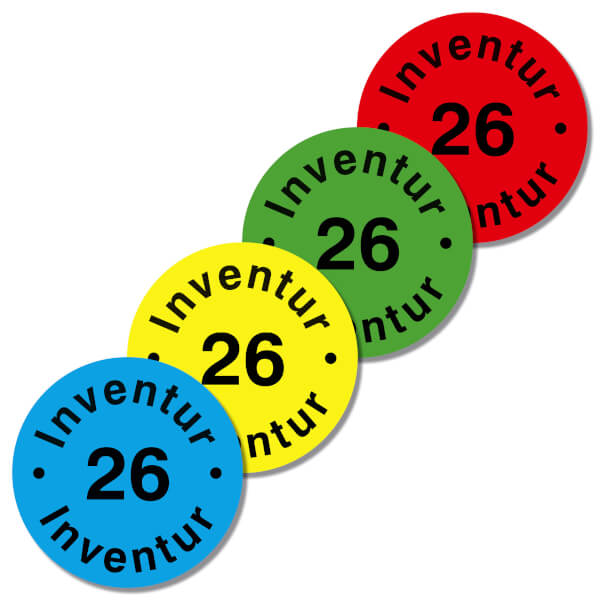 Inventuretiketten Inventur grün