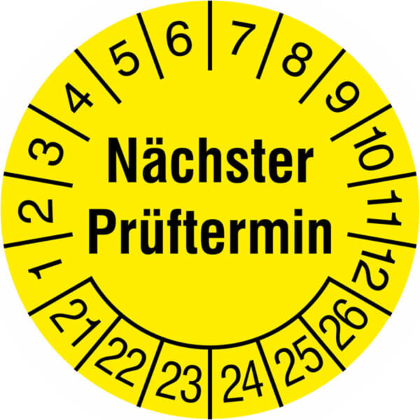 Prüfplakette Prüfung Bestanden Nächster Prüftermin, 27-32, Grün