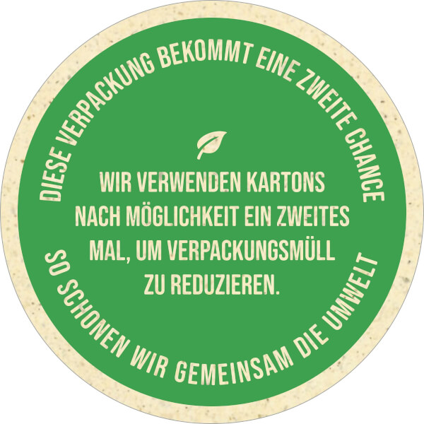 Verpackungsetikett aus Graspapier Paketaufkleber für wiederverwendete Versandkartons