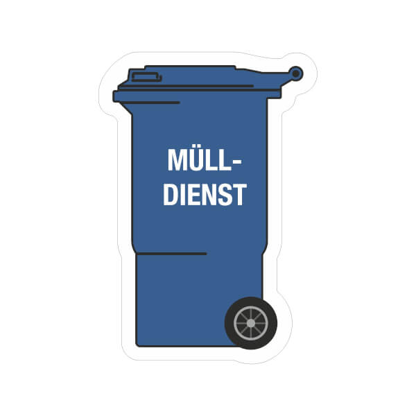 Hinweisschild Mülldienst