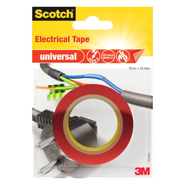 3M Scotch Isolierband universal rot flexibles PVC Elektriker - Isolierband