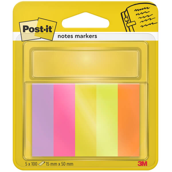 Post - it 670 - 5 Haftstmarker Struktur für Ihre Unterlagen durch kräftige Neonfarben