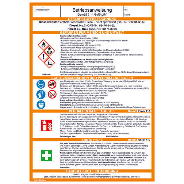 Gefahrstoffkennzeichnung nach Norm beim Hersteller online einkaufen