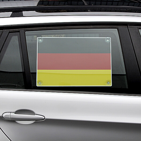 Deutschland Fahne fürs Auto oder die Fensterscheibe - PVC 45 x 30 cm