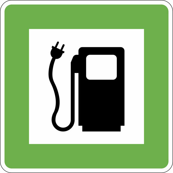Schild E-Tankstelle f Elektroauto Elektrotankstelle 30x30cm Alu 