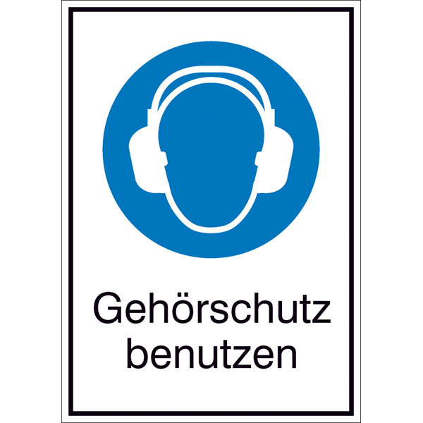 Gebots-Kombischild Gehörschutz benutzen direkt beim Hersteller kaufen