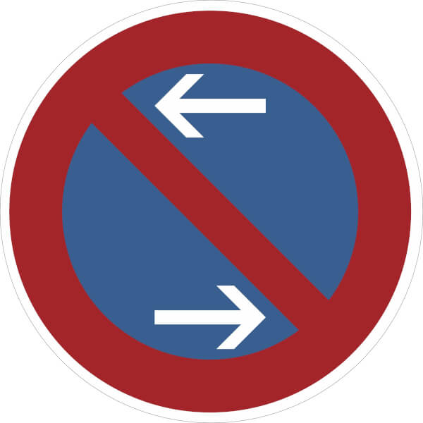 Verkehrsschild / Betriebs - und Privatkennzeichnung Eingeschränktes Haltverbot, Mitte