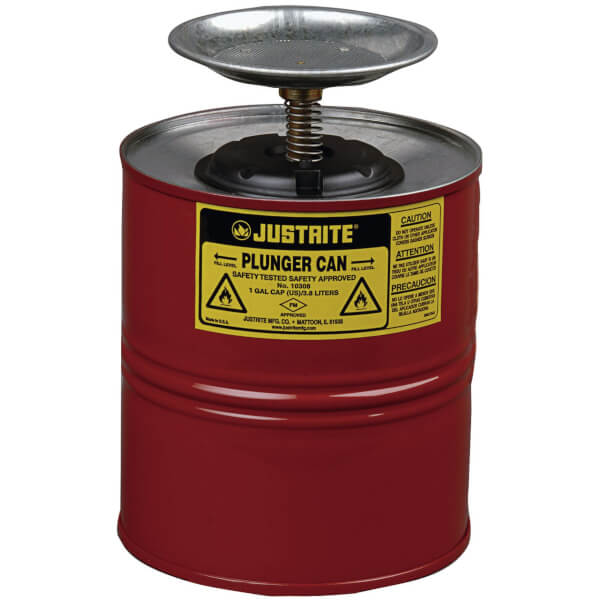 Justrite Sparanfeuchter mit Flammsperre und Pumpwerk,