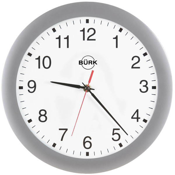 Bürk Wanduhr Silver Frame mit Mineraldeckglas und