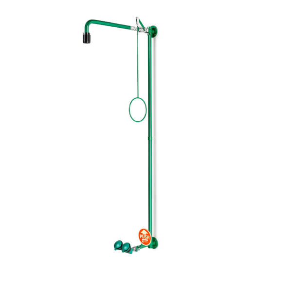 B-Safety ClassicLine Körper-Notdusche mit Augendusche zur Wandmontage