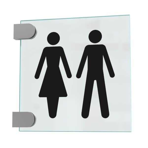 aus 1 x 4 mm Sicherheitsglas mit Standardsymbolen