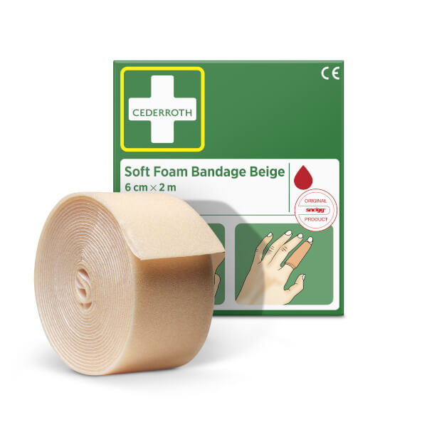 Cederroth Soft Foam Schaumbandage beige elastisches und selbsthaftendes Pflaster Refill 51011019