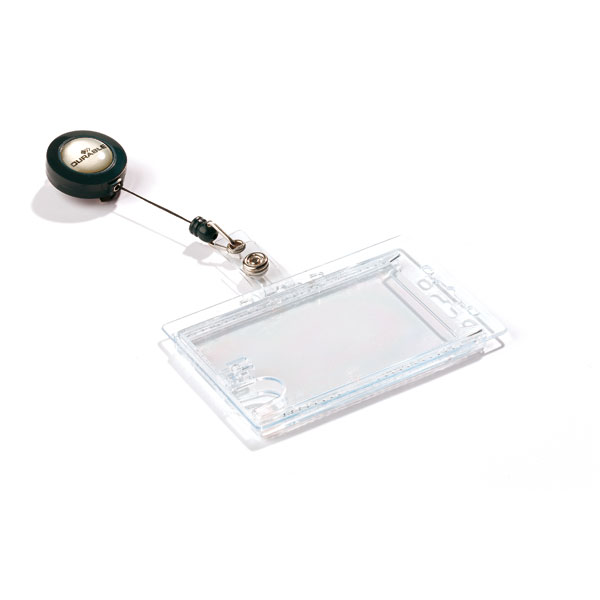 Namensschilder Doppelbox mit Ausweiskartenhalter für 2 Betriebs - /