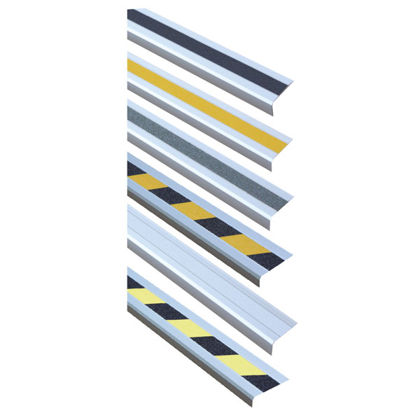 Antirutsch - Treppenkantenprofil, Universal, Rutschhemmung R13 gem. BGR 181, Material: Aluminium