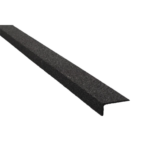 GFK Antirutsch-Treppenkantenprofil schwarz Rutschhemmung R 13 Medium, 46er  Körnung