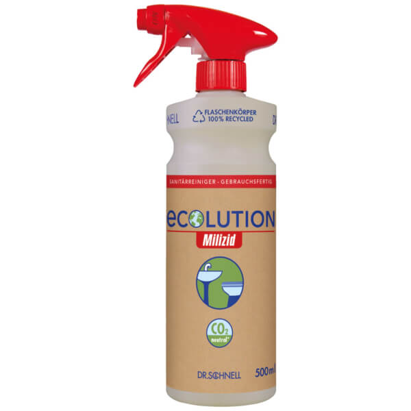 Dr. Schnell Sprühflasche ECOLUTION Milizid Leerflasche Flaschenkörper 100% Recycelt