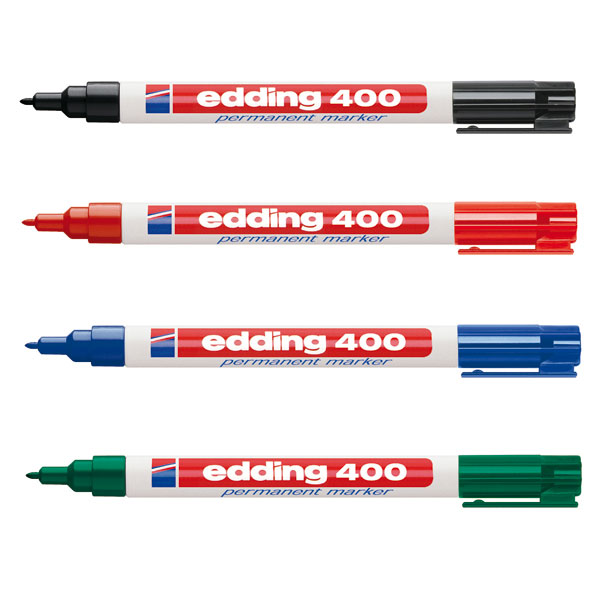 Edding 400 schwarz permanent marker Stift wasserfest 5 Stück 