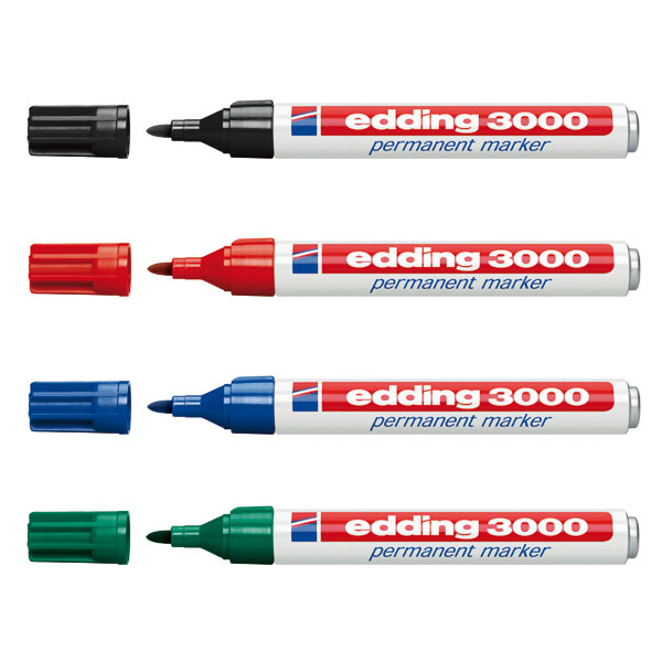 Edding 3000 Permanentmarker mit Rundspitze permanent und wasserfest kaufen