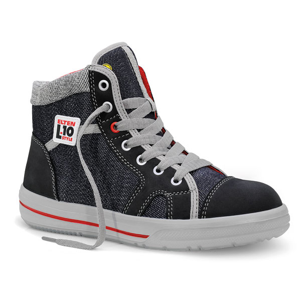 Sicherheitsschuhe Fußschutz ESD S2, Damen ELTEN L10 SENSATION Lady Stiefel, Jeans - Optik,
