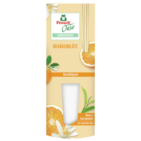 Frosch Oase Raumerfrischer Orangenblüte Nachfüllpack mit fruchtig frischem Orangenblüten Duft und natürlichen Ölen