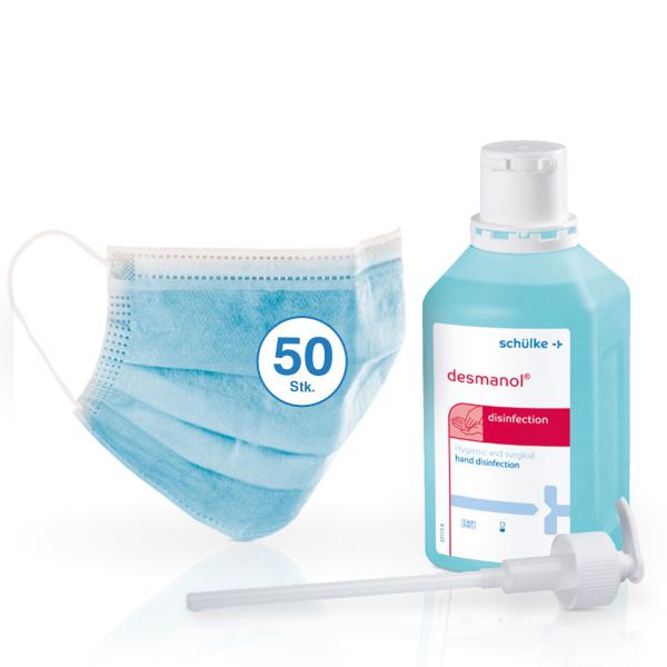 Hygiene - Set M Franz Mensch Civil Use Mundschutz mit Schülke Desinfektionsmittel
