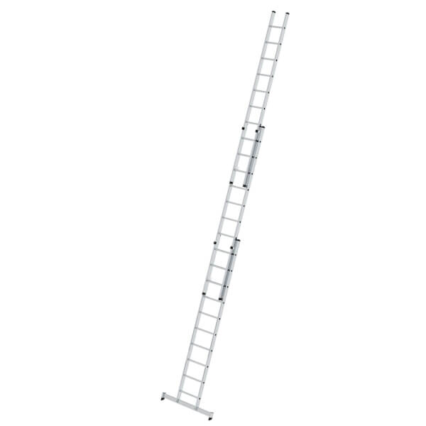 Munk Sprossen - Schiebeleiter aus Aluminium, dreiteilig Sprossenanzahl 3 x 10, Arbeitshöhe 8, 0 m