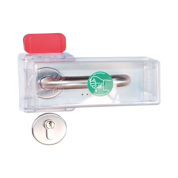 GfS Fluchttürhaube Typ K 1 - Punkt - Befestigungsset zur Absicherung von Türklinken