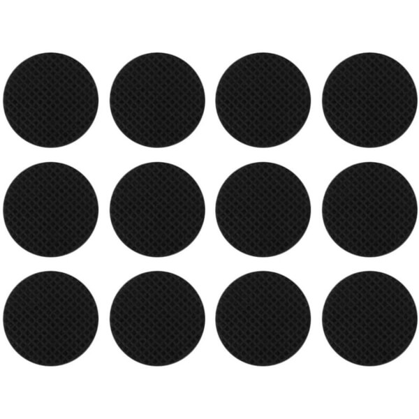 Anti Rutsch Pads selbstklebend 28 mm schwarz (12 Stück)