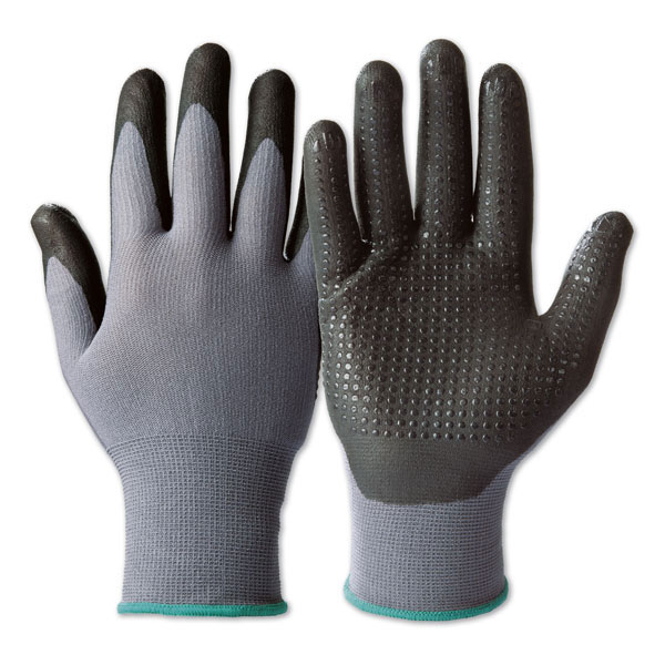 Arbeitshandschuhe Strickhandschuh Naturlatex-Beschichtet grün Gr 8