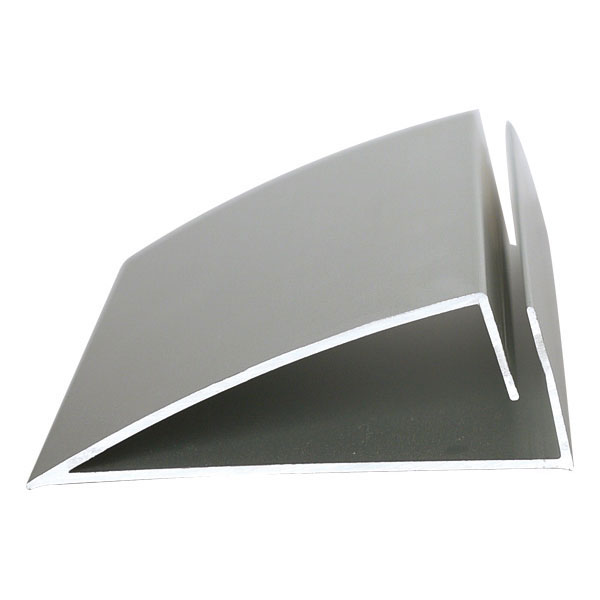 Tischaufsteller Snapin aus silber - eloxiertem Aluminium,