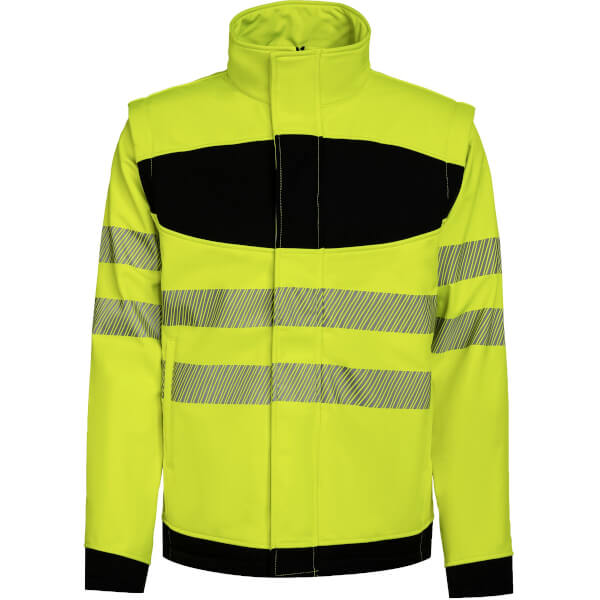 Hi Vis Reißverschluss Softsheel Sichtbarkeit Licht Zweifarbig Viz