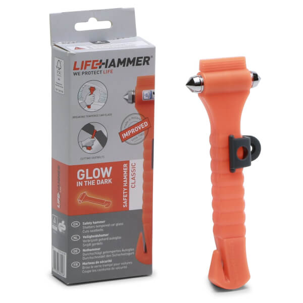 Lifehammer Rettungshammer Classic Glow in the Dark orange