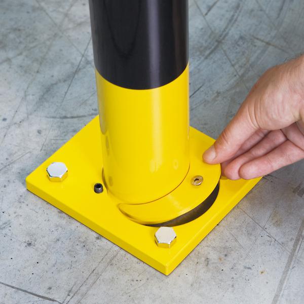 ROBUSTO Rammschutzbügel 100cm - Gelb/Schwarzer Anfahrschutz Für Lager & Hallen