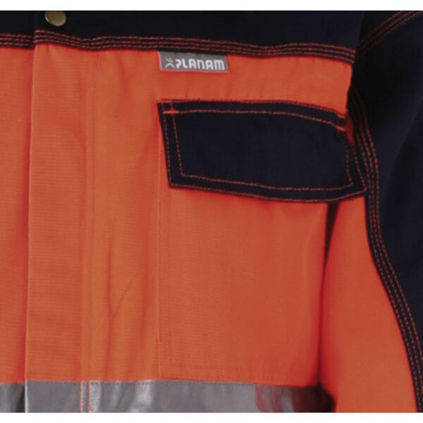 Planam Warnschutz-Overall orange-marine Ralleykombi mit Reflexstreifen  kaufen