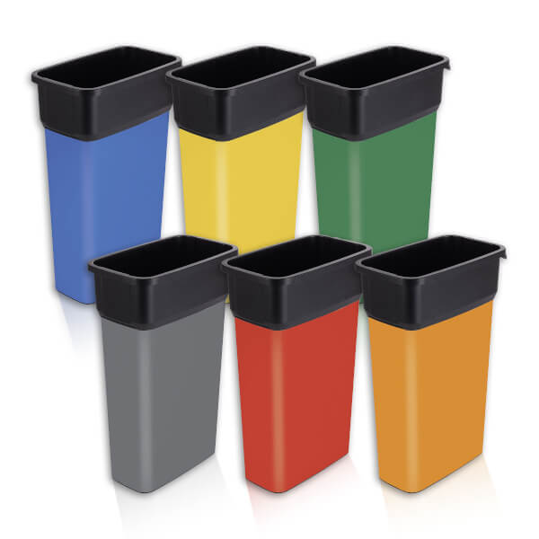 Cestino Per Rifiuti RothoPro 55L - Senza Coperchio, Nero, Per Interni Ed Esterni - Foto 9